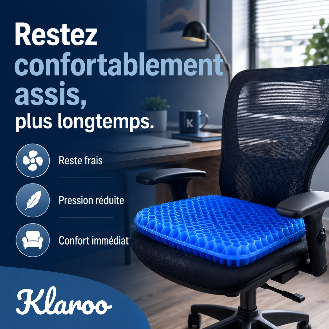 klaroo GelFlex — Coussin double couche anti-douleur
