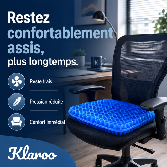klaroo GelFlex — Coussin double couche anti-douleur