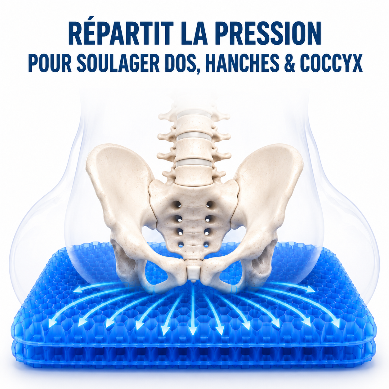 klaroo GelFlex — Retrouvez le plaisir de vous asseoir sans douleur.
