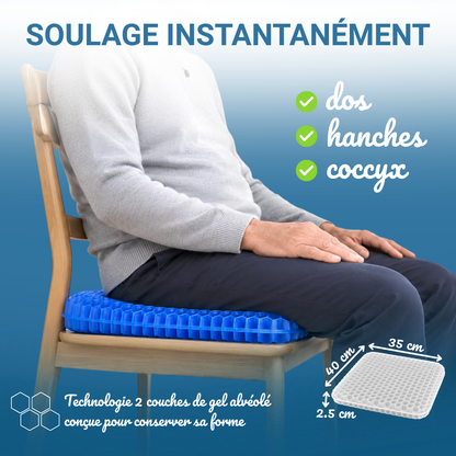 klaroo GelFlex — Retrouvez le plaisir de vous asseoir sans douleur.